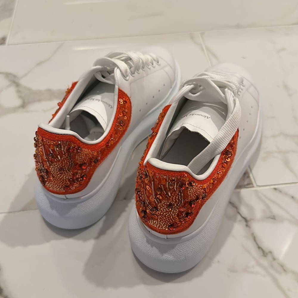 Alexander McQueen Oversized Orange Embellished Sneakers